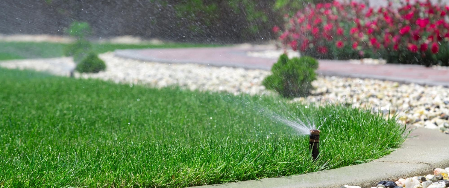 Side view of an active sprinkler system